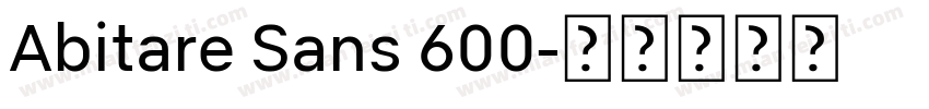Abitare Sans 600字体转换